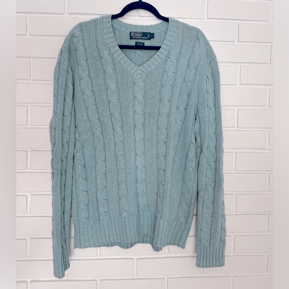 Ralph Lauren 100% Silk Cable Knit Sweater